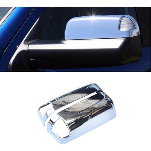 Loyalty for Dodge Ram 1500 2009-2018 Side Rear mirror Cover Shelter Rain Rear-View Side Mirror Trim chrome ABS Car Styling