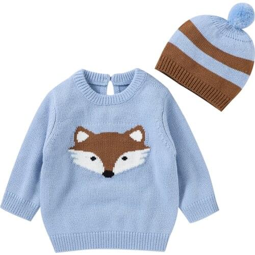Baby Sweaters Jumpers Autumn Long Sleeve Knitted Newborn Infant Kids Boys Girls Pullovers Tops Winter Warm Toddler Clothes 0-18m