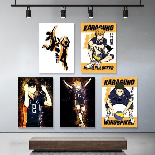 Home Decor Haikyuu Canvas Painting Pop Japan Animation Pictures Wall Art Characters HD Prints Modular Posters For Living Room