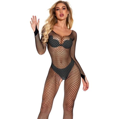 Erotic Catsuit Women Sexy Fishnet Lingerie Underwear Catsuit product Teddies cosplay slutty clothes plus size clothing