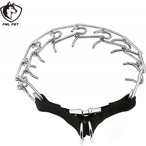 FML Pet Collar Stainless Steel Dog Collar for Medium Large Dogs Training Dog Neck Lace Chain Pinch Necklace Pet Accessories