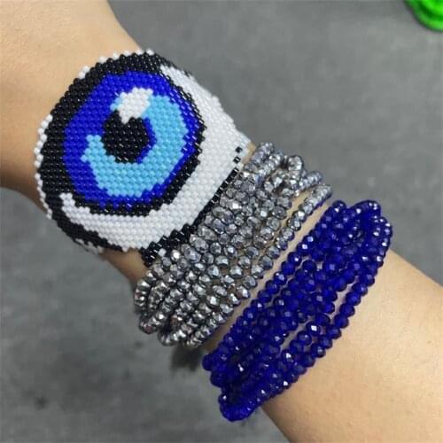 BLUESTAR 2021 Fashion MIYUKI Bracelet Women Star Pulseras Mujer Moda Handmade Crystal Bead Armband