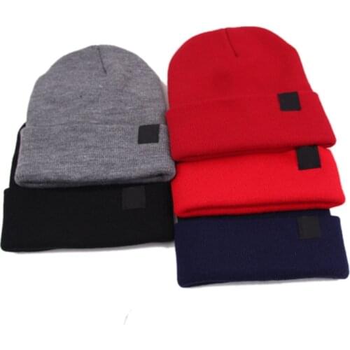 H:HYDE Women Winter Knitted Beanies Letter True Hat Soft Hip Hop Hat For Men Women Casual Beanies Bonnet Unisex Solid Cap