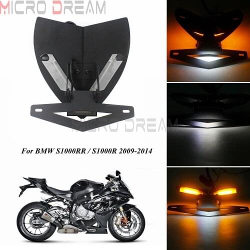 LED Tail Tidy Fender Eliminator Kit Integrated Turn Signals License Plate Light Bracket For BMW S1000RR S1000R 2009-2014