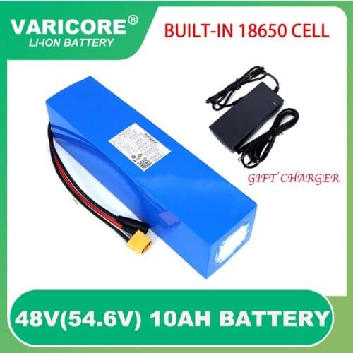 VariCore 48V 12Ah 18650 E-bike battery li ion battery pack bicycle scoot conversion kit bafang 1000W XT60/T plug with Charger
