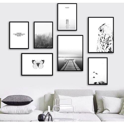 Landscape Wall Art Canvas Painting Nordic Scenery Posters And Prints Forest Wall Pictures Living Room Decor
