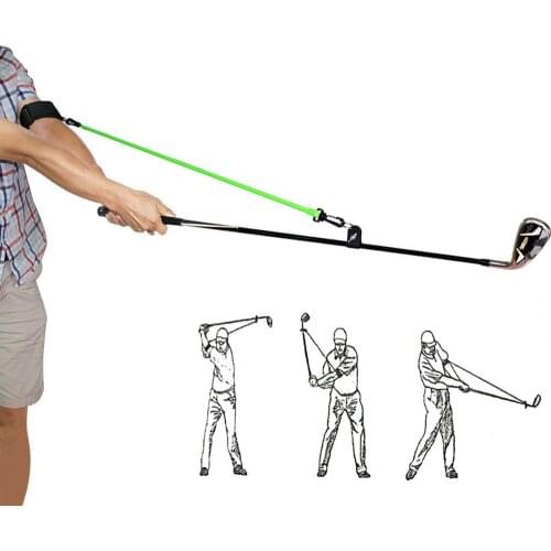 Portable Golf Club Swing Release Durable Elastic Rope Arm Strength Training Aid Posture Correction Golf Swing Training Aids