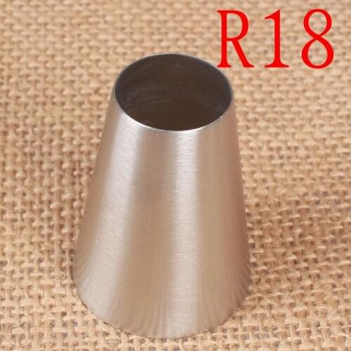 R18 Large Size Round Mouth Cream Biscuit Nozzle 304 Stainless Steel Baking DIY Tools Cake Pastry Nozzles Kitchen Tools