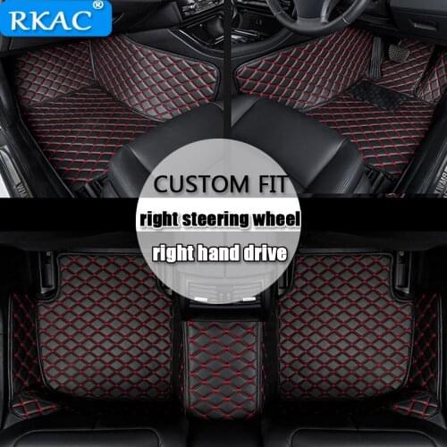 RKAC For right hand drive Custom car floor mats for Mazda CX-5 CX-7 MX-5 CX-9 mazda 3 5 6 8 CX-4 atenza car styling Leather