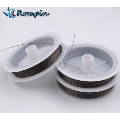 Rompin 10M 1*7 Strands Stainless Steel Wire Fishing line Wire Trace with Coating Wire Leader Coating Jigging Wire Lead Fish Line