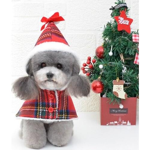Christmas Knitted Turtleneck Dog Sweater Christmas Red Hedging Pet Winter Coat Clothes Holiday Dog Warm Clothing