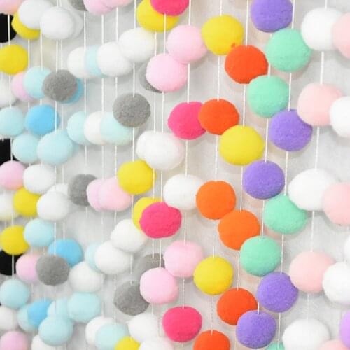 Pretty Quality Ins Nordic Style Hairball Decoration Pendant Soft Pompom Hang Garlands Girls Bedroom Tassel Curtain Wedding Decor