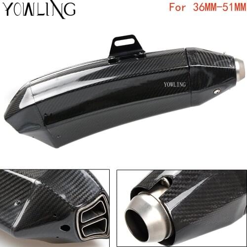 Real Carbon Fiber Motorcycle Exhaust Universal Muffler 51mm Inlet Exhaust For BMW HP2 Enduro K1600 GT/GTL K1300 S/R/GT R 1200GS