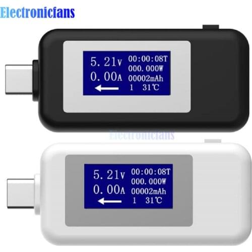 Type-C USB Tester LCD Digital Display Voltmeter Ammeter Voltage Current Test Detector Power Bank Charger Indicator USB Doctor