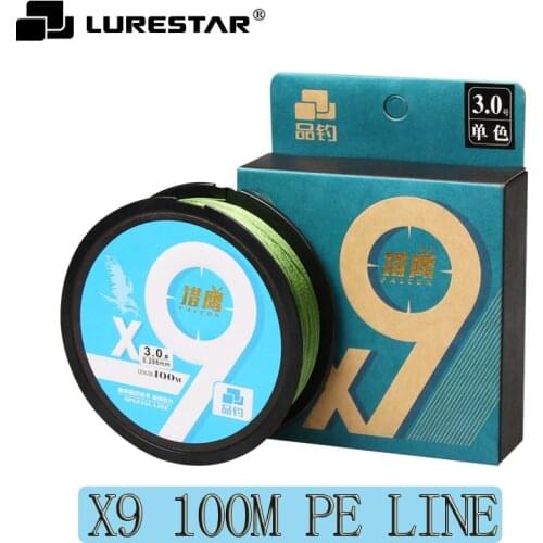X9 PE Line Braided Fishing-Cord-Pesca 9 Strands Thread 100m Smooth Abrasion-Resistance Super-Strong Fishing Gear and Tackle Big