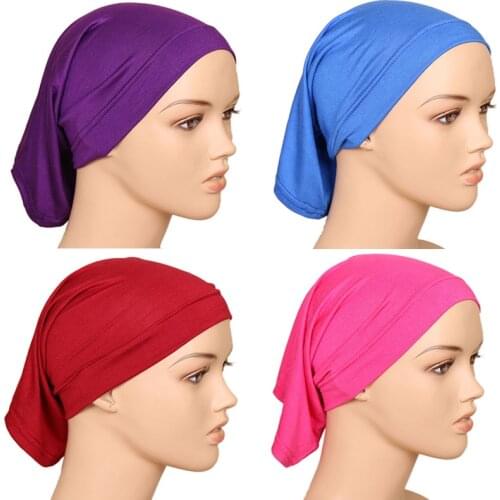 Women Tube Cap Hot Sale Monochrome Tube Cap Bottoming Cap Fashion And High Quality High Elasticity Mercerized Cotton Bib Cap