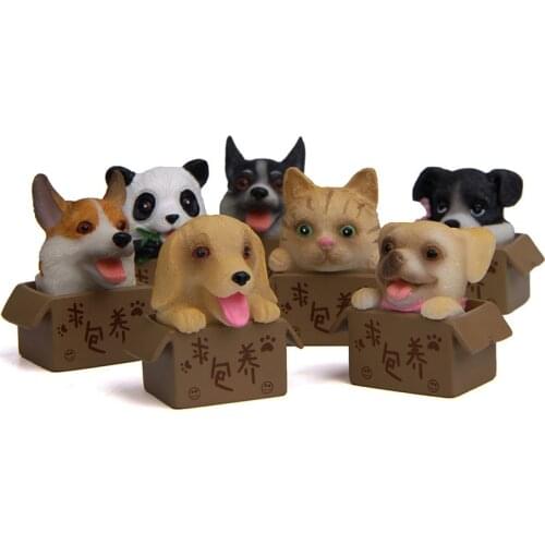 1pcs 3cm Seeking Nurturing Bulldog Giant Panda Siberian husky Welsh Corgi Figure Toys For Children Kids Christmas Toys