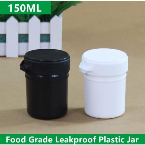 150ML Empty plastic jar with lid Food Grade storage Organizer for food Cream Liquid Leakproof Wide Mouth bottle 10PCS