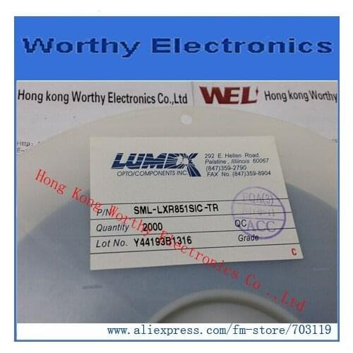 2000PCS/LOT=1REEL SML-LXR851SIC-TR SML LXR851SIC TR LED 636NM SRED CLR RA SMD T/R