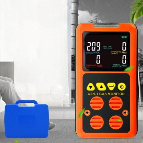 4 in 1 Gas Detector Toxic and Harmful Gas Combustible Oxygen CO Hydrogen Sulfide Alarm ST8900