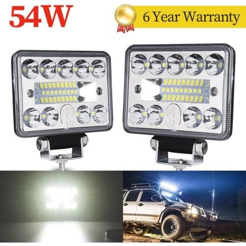54W 3inch Led light bar barra car light For 18led work bar offroad SUV ATV Tractor Boat Trucks Excavator 12V 24V led work light
