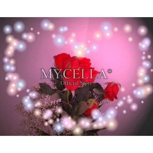 Flowers 5D DIY Diamond Painting Cross Stitch Heart Rose Needlework Full Round Rhinestone Mosaic Diamond Embroidery Crafts Gift