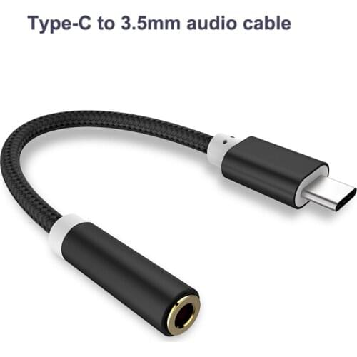 Type C 3.5 Jack Earphone USB C to 3.5mm AUX Headphones Adapter Audio cable For Huawei V30 mate 20 P30 pro Earphone Accessories