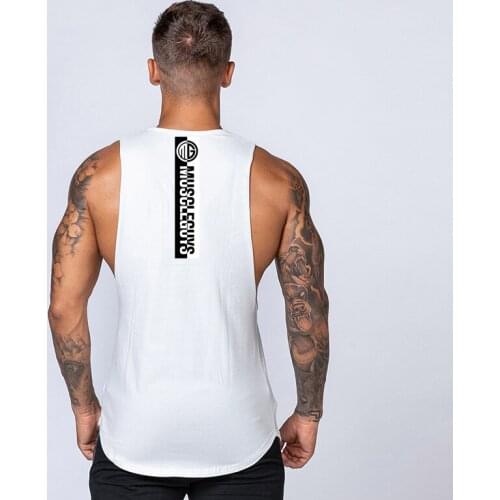 Brand Muscle Workout Gym Mens Tank Top Sleeveless Shirt Stringer Clothing Bodybuilding Singlets Cotton Sportswear Fitness Vest
