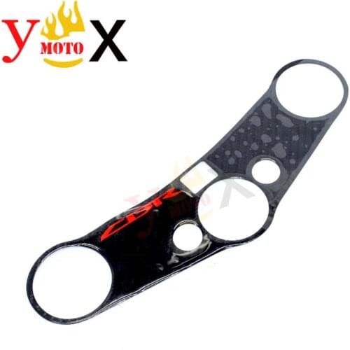 CBR600 RR 3D Carbon Fiber Fork Triple Tree Top Clamp Steering Sticker Decal Protection For Honda CBR600RR F5 2007-2017 2008 2009