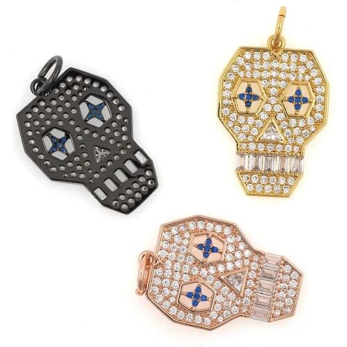 Full Drill Pendant female Tide Skeleton Head Contracted Personality Temperament Clavicle Chain Environmental Protection