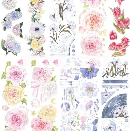 Hydrangea Flower Decorative Floral Masking Tapes