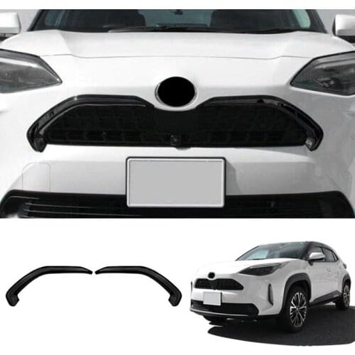For Toyota Yaris Cross 2020 2021 Front Hood Bonnet Grill Lip Molding Cover Trim Grille Bar Garnish Mesh Styling