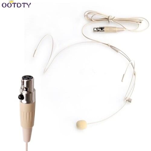 Dual Ear Hook Mic Headworn Headset Head Microphone For Shure ALL XLR 3PIN TA3F