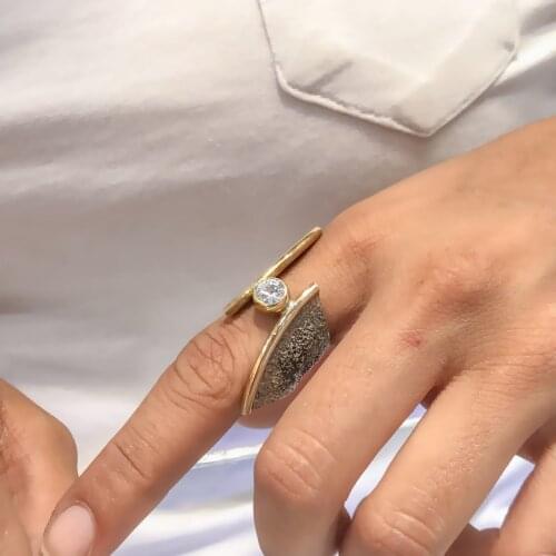 Authentic Handwork Pointing Finger Silver Ring