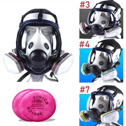 Chemical Mask 6800 Gas Mask Dustproof Respirator Paint Pesticide Spray Silicone Full Face Filters for Laboratory Welding