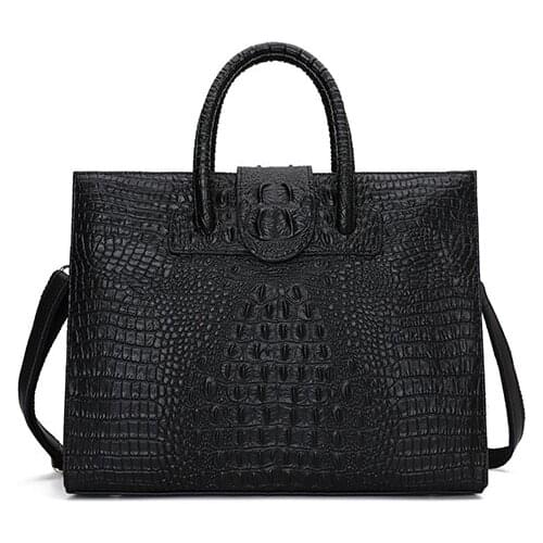 Fashion Solid large capacity Leather Handbag Business bags for women