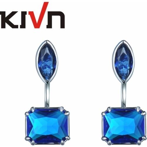KIVN Fashion Jewelry Stunning CZ Cubic Zirconia Bridal Wedding Earrings Ear Jackets for Womens Girls Christmas Birthday Gifts