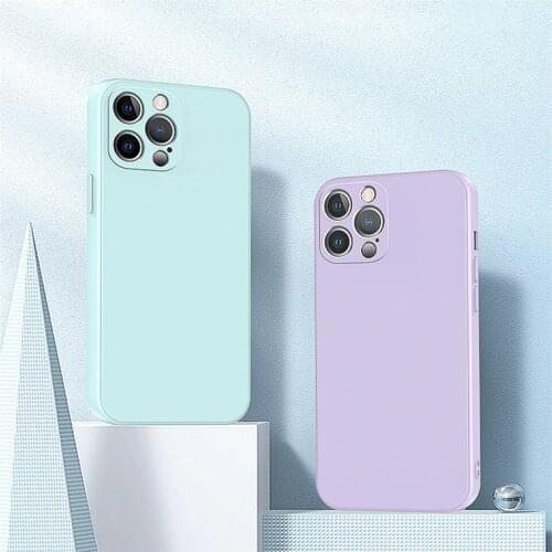 New Original Liquid Silicone Case For iphone 12 11 13 XS Mini Pro Max Soft Case For iphone X XR 8 7 6 SE Plus Shockproof Case