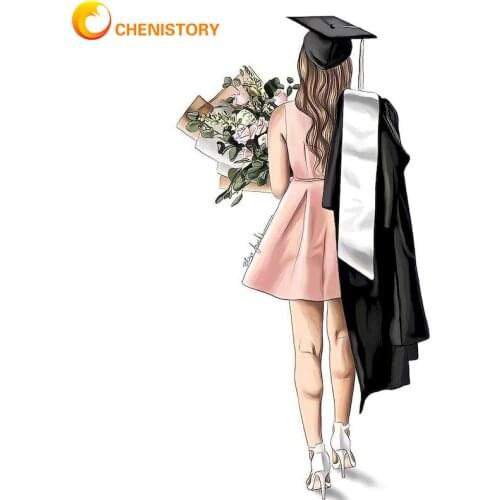 CHENISTORY Modern DIY Flower Painting By Numbers Girl Canvas Pictures Oil Painting For Living Room Wall Art Home Decoration Gift