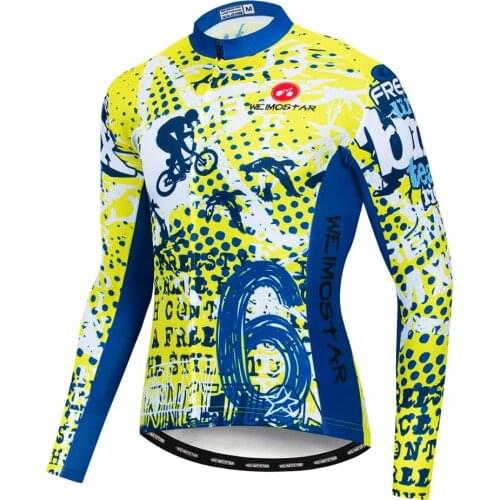 2019 New Autumn Spring Road Cycling Jersey Mans Long Sleeve Mountain Racing Bicycle Clothing Maillot Ropa Ciclismo Hombre