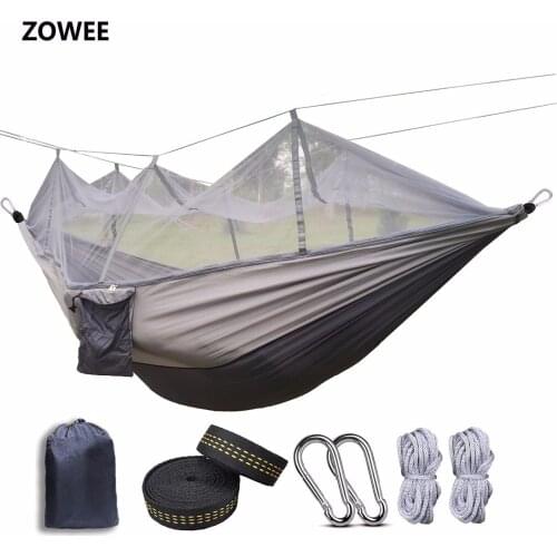 Portable Mosquito Net Hammock Single-person Folded Into The Pouch Mosquito Net Hammock Hanging Bed For Travel Kits Camping