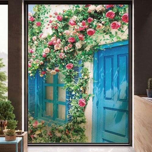 Custom bedroom static frosted glass film transparent opaque decoration bathroom window toilet stickers