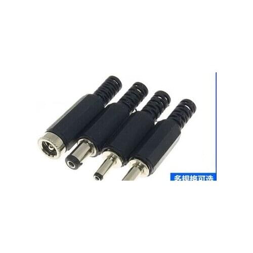 Connector 100Pcs/LOT DC power plug 5.5* 2.1mm 5.5* 2.5mm 3.5 * 1.35mm 6.3* 3.0mm adapter plug 2.5* 0.7mm