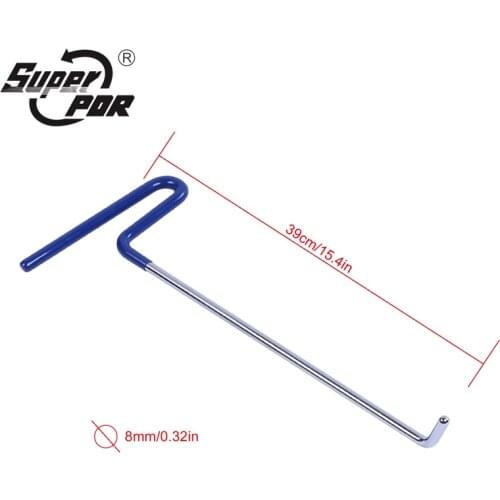 Super PDR Tools Stainless Steel Crowbar PDR Hook Rods 39cm Length 8mm Diameter Auto Professional Paintless Dent Repair Tools PDR