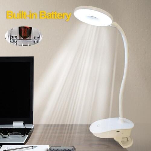 LED Reading Desk Lamp Foldable Dimmable Touch Study Light USB Recharge Wireless Clamp Light Bedroom Night Lights Home Table Lamp