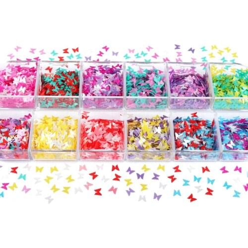 Butterfly Nail Art Decorations Glitter Sequins Flakes Slices UV Gel Polish Manicure All For Nail Design Charms Nail Accessories