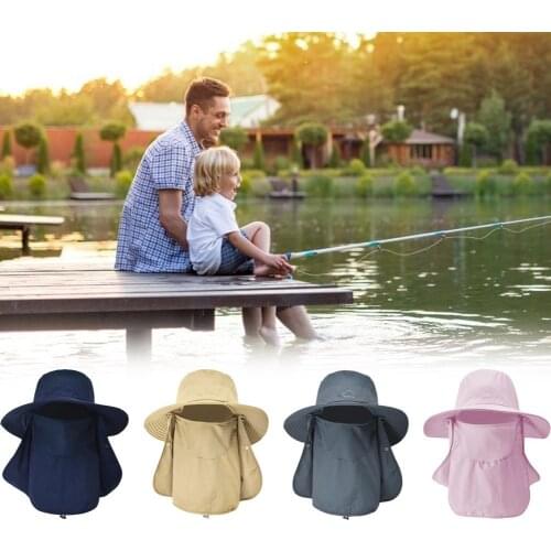 Unisex Fishing Fisherman Sunhat Outdoor Foldable Quick-drying Breathable Face Cover Hat 360Degree Summer Sun Protection Hat Cap