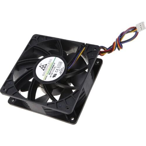 Cooling Fan 12038 12V 5A Dual Ball Bearing Brushless 4Pin Computer Server Case S7 S9 D3 L3 E9 T9 PFC1212DE