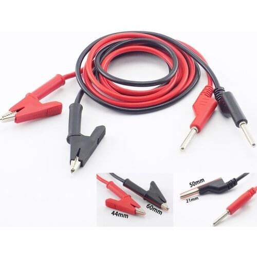 1M Double End Test Lead Wire Electrical Banana Plug and Alligator ClipLine 15A High Voltage Test Probe Line Wire