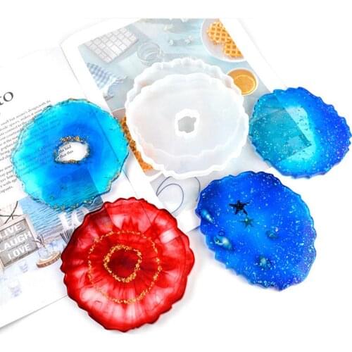 1Pc Silicone Irregular Cup Mat Coaster Mould Casting Jewelry Making DIY Craft Mold